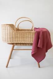 Raspberry Organic Muslin Baby Swaddle Blanket