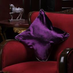 Purple Velvet Pillow Cover Handmade Accent Cushion, Soft Bedding - thumbnail 3