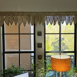 Burlap Curtains Primitive Valance Botanical Curtain Bohemian Rustic Farmhouse Window Treatments Natural Jute Wabi Sabi Decor - thumbnail 3