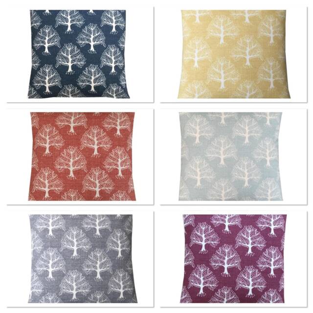 Handmade Oaktree Fabric Cushion Cover Woodland Home Decor - image 1