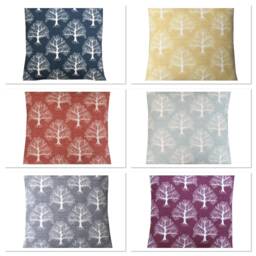 Handmade Oaktree Fabric Cushion Cover Woodland Home Decor - thumbnail 1
