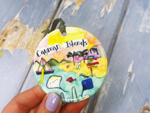 Cayman Islands Little Landmarks Ceramic Hanging Decoration Christmas Keepsake - image 1