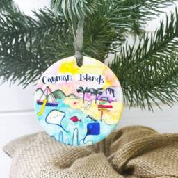 Cayman Islands Little Landmarks Ceramic Hanging Decoration Christmas Keepsake - thumbnail 2