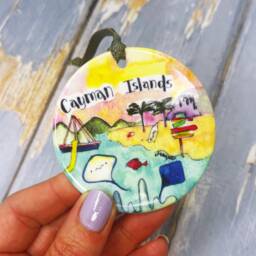 Cayman Islands Little Landmarks Ceramic Hanging Decoration Christmas Keepsake - thumbnail 3