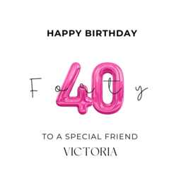 Personalised 40Th Birthday Candle For Her, Custom Milestone Gift Best Friend - thumbnail 2
