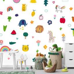 Jungle Animal Wall Decals Colorful Safari Nursery Stickers - thumbnail 2
