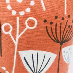 Scandi Burnt Orange Flower Door Stop, Print, Heavy Cotton Fabric, Gift For Her, Perfect Home Decor - thumbnail 3