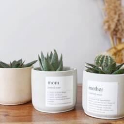Mom Gift, Gift For Mom, Mother Definition, Concrete Planter, Customizable Personalized Gift Mom, Plant Pot, Mom Definition - thumbnail 3