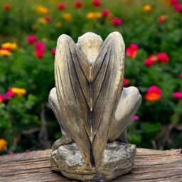 Concrete Gargoyle Statue Cement Figurine Outdoor Garden Guardian Sculpture Medieval Yard Ornament Fantasy Art Gift Decor - thumbnail 4