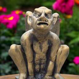 Concrete Gargoyle Statue Cement Figurine Outdoor Garden Guardian Sculpture Medieval Yard Ornament Fantasy Art Gift Decor - thumbnail 2
