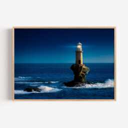 Tourlitis Lighthouse Print - Greece Photography Wall Art Coastal Seaside Decor - thumbnail 2