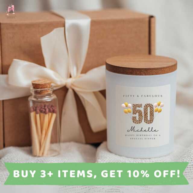 Sister 50Th Birthday Candle Gift Set Candles Gifts Sisters - image 1