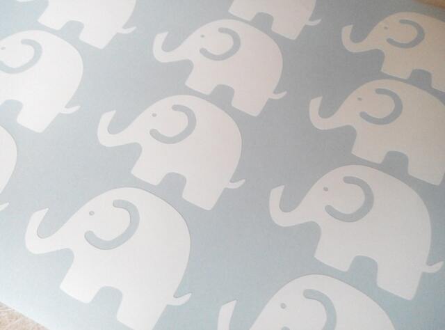 20 Elephant Stickers, Wall Birthday, Baby Shower, Decal, Nursery Cute Stickers - image 1