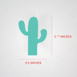 Cactus White Cacti Wall Decals Decor Stickers Nursery Baby Girl Circle Pattern Modern & Scandinavian - Sets Of 25 - thumbnail 3