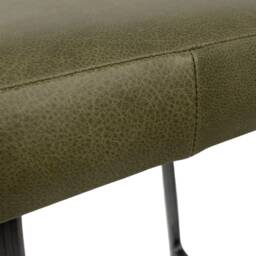 Plwmpy Lleddr Square Seat Leather Bar Stool - thumbnail 3