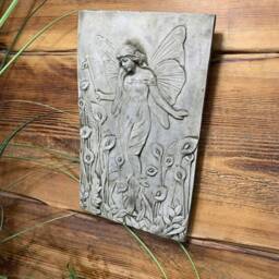 stone Garden Detailed Lily Fairy Angel Wall Hanging Plaque Ornament - thumbnail 3