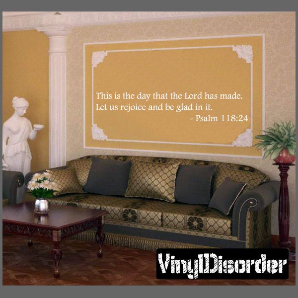 This Is The Day That Lord Has Made. Let Us Rejoice & Be Glad in - Vinyl Wall Decal Quotes Sticker Entrywayquotes27Et - image 1