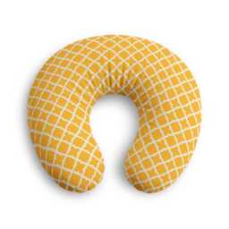 Yellow Lattice Pattern Nursing Pillow Cover - Geometric Baby Support - thumbnail 2