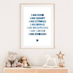Boys Nursery Prints, Positive Affirmation Print, Bedroom Quotes Playroom Wall Art, Rainbow Art - thumbnail 2