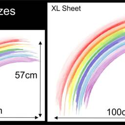 Pastel Personalised Watercolour Rainbow & Butterflies Wall Stickers Nursery Decor Decal - thumbnail 3