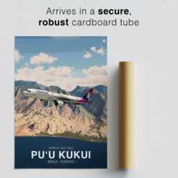 Hawaiian Airlines Airbus A321 Neo Poster - Pu'u Kukui Hawaii Aviation Art Print Civil Airliner Wall Pilot Office Decor - thumbnail 3