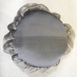 Handmade Grey Rose Throw Pillow Cover, Modern Frill Accent - Bmcc051 - thumbnail 4
