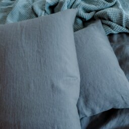 Dove Gray Linen Pillow Case - thumbnail 2