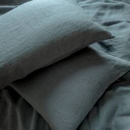 Dove Gray Linen Pillow Case - thumbnail 3