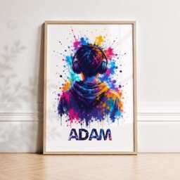 Boys Gaming Wall Art - Personalised Bedroom Name Decor, Gift, Teen Room Print - thumbnail 2