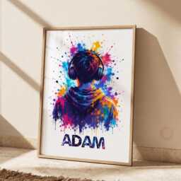 Boys Gaming Wall Art - Personalised Bedroom Name Decor, Gift, Teen Room Print - thumbnail 1