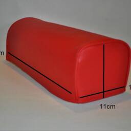 Red Pair Faux Leather Classic Style Antimacassar Sofa Chair Arm Cap Protectors - thumbnail 2