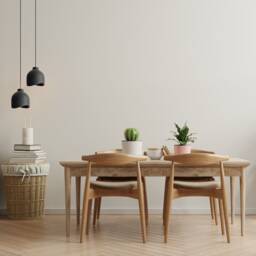 Chandelier Lighting Dining Room, Wooden Pendant Light, Semi Flush Mount Ceiling Yakisugi Oak Lamp - thumbnail 3