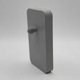 Modern 3D Printed Key Holder Rent-Friendly Wall Mount - thumbnail 3