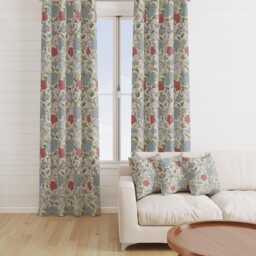 Custom Made William Morris The Cray Paradise Blue Blackout/Lining Curtains Pinch /Triple/Double Pleat