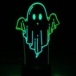 Halloween Night Light - Ghost Gift Personalised Led Lamp Reusable - thumbnail 4