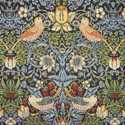 Custom Made William Morris Strawberry Thief Grey Blackout/Lining Curtains 3 - thumbnail 3