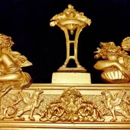 Large French Louis Xvi Style Decorative Wall Furniture Applique Onlay Plaque Moulding Pediment Gold Gilt Plastic Decoration - thumbnail 3