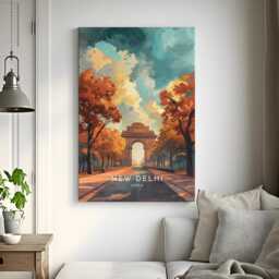 New Delhi Travel Print - India, Poster, Home Decor, Gift Or Canvas - thumbnail 3