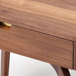 Mid Century Modern Solid Walnut Nightstand With Drawer, Midcentury Bedside Table - thumbnail 4