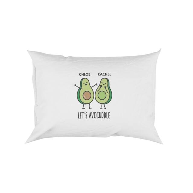Avocuddle Avacado Funny Pun Joke Soft Pillowcase Pillow Case Cover Novelty Gift Bedroom Bed Decoration