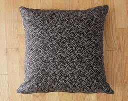Crochet Throw Pillow Tan/Brown/White Bricks, Decorative Accent Pillow, 16 X - thumbnail 2