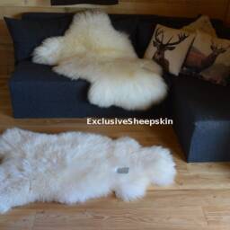 Genuine Sheepskin Rug 100% Natural Color Soft Long Wool 90cm - thumbnail 3