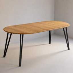 Expandable Round Dining Kitchen Table, Solid Sustainable Oak, Customisable, Oakwell Collection - thumbnail 2