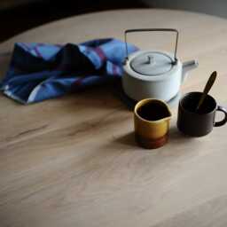 Expandable Round Dining Kitchen Table, Solid Sustainable Oak, Customisable, Oakwell Collection - thumbnail 4