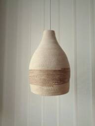 Handmade Cotton Rope Pendant Light, Modern Farmhouse Lighting