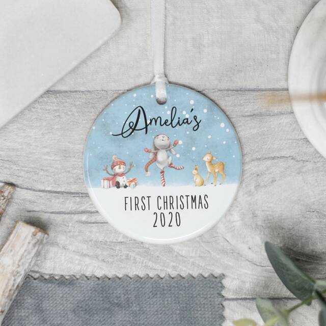 Personalised Baby's First Christmas Decoration, Babys Keepsake, New Baby Gift, 1st Bauble, Gift - image 1