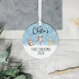 Personalised Baby's First Christmas Decoration, Babys Keepsake, New Baby Gift, 1st Bauble, Gift - thumbnail 2
