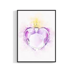 Watercolour Splash Perfume Bottle Print, Fashion Beauty Bedroom Dressing Room, Girls Gift Wall Art Home Decor 569 - thumbnail 2
