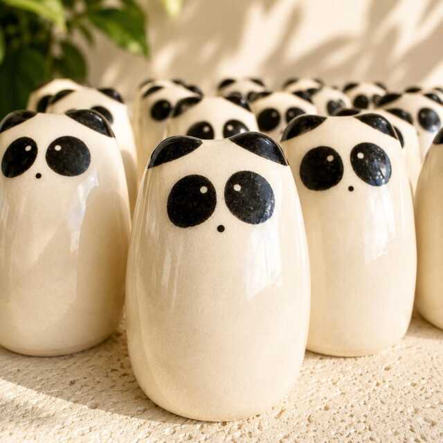 Panda Of Inner Peace - Picuru Ceramic Amulets, Lucky Amulets, Protection Amulet - image 1
