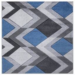 New Blue Silver Grey Rugs Small Large Mats Modern Contemporary Design UK - thumbnail 3